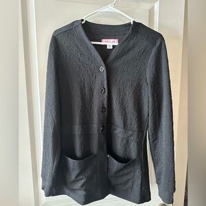 Nurse scrub jacket new never used black size small
